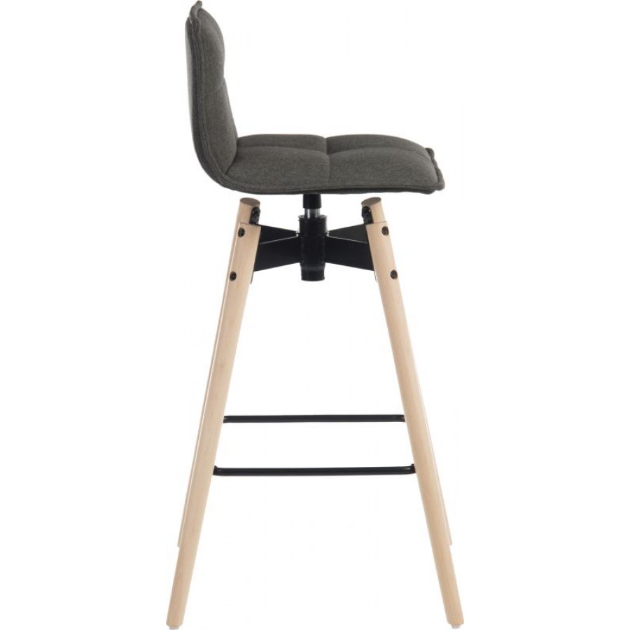 Spin Luxury Wooden Upholstered Barstool